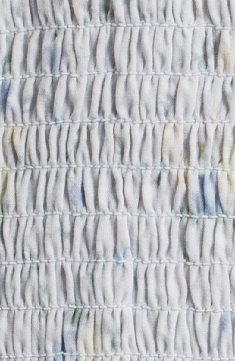 LoveShackFancy Presline Lace & Ruffle Minidress, Alternate, color, Snowdrop Blue