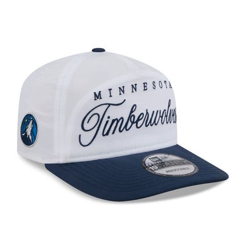 Men's New Era White/Navy Minnesota Timberwolves 2025 NBA Draft On-Stage Nylon 19TWENTY Adjustable Hat