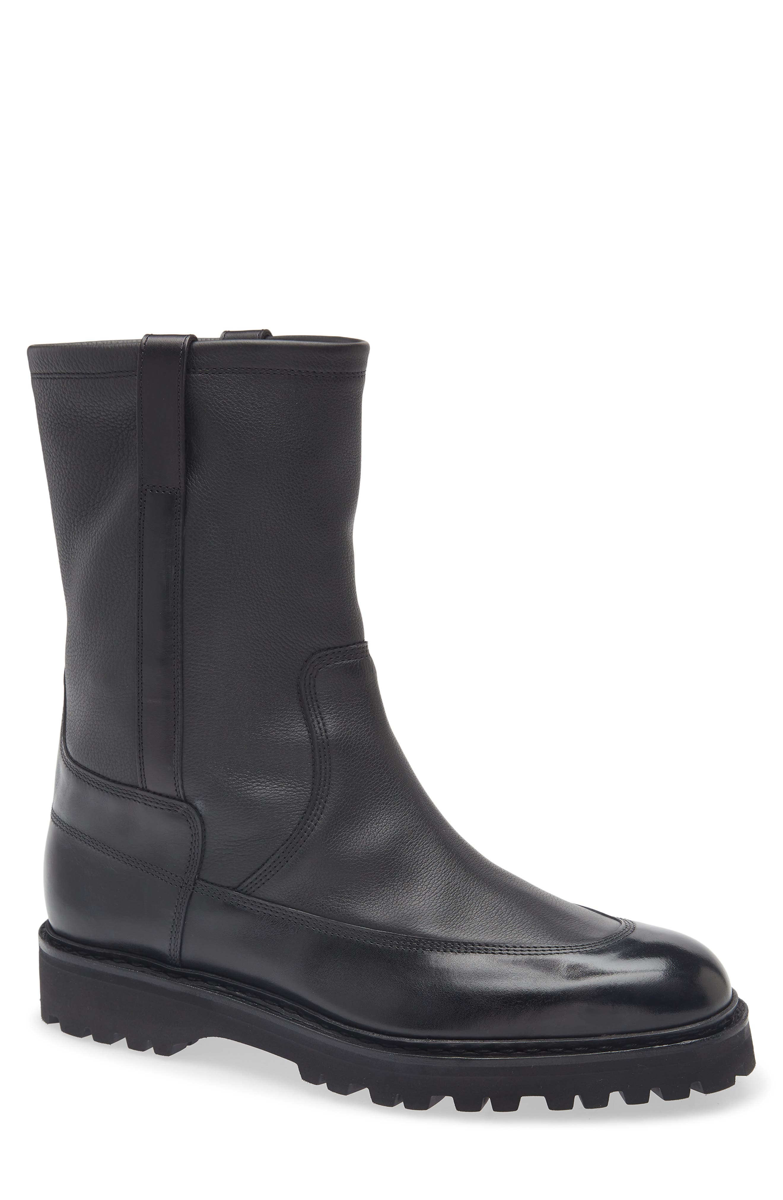 John Lobb Highland Rain Boot, Main, color, Black