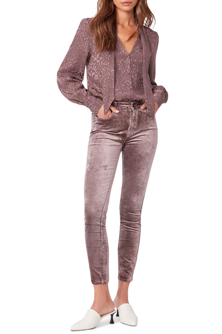 Cleobelle Tie Neck Silk Blouse, Alternate, color, TRUFFLE