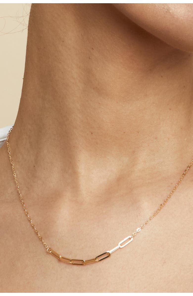 Oradina 14K Yellow Gold Venice Center Cut Necklace, Alternate, color, Yellow Gold