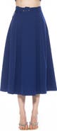 Alexia Admor Belted A-Line Midi Skirt