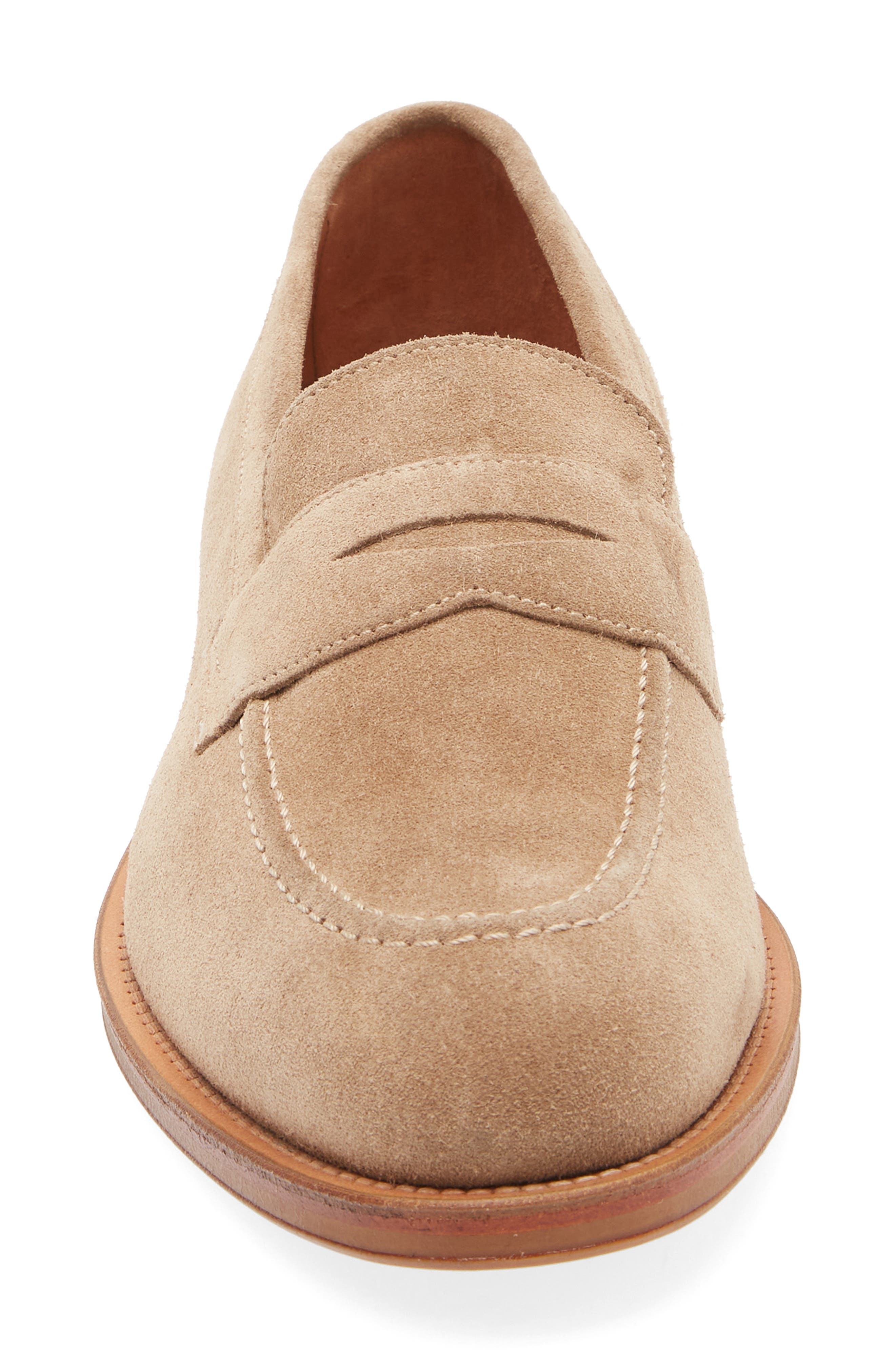 Porto Penny Loafer, Alternate, color, SAND SUEDE
