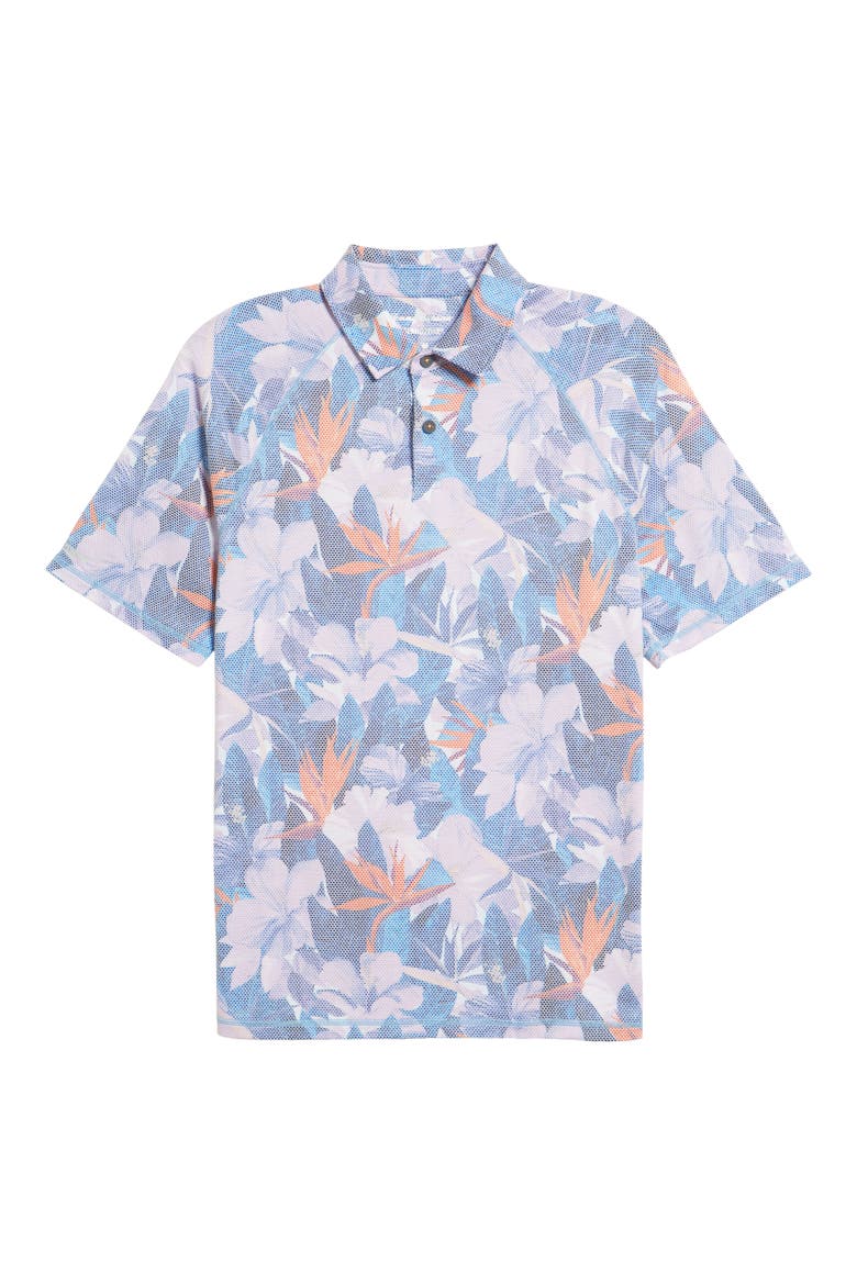 Rainforest Bay Floral Polo, Alternate, color, MAZARINE BLUE