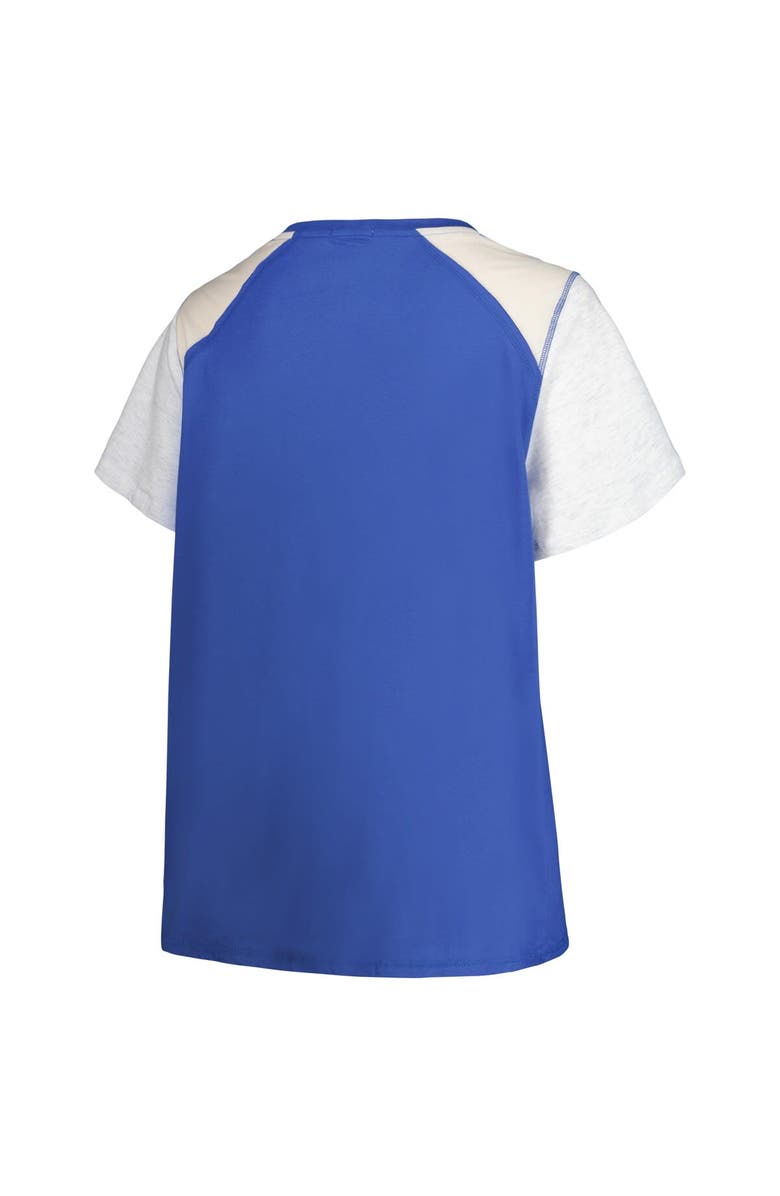 '47 Women's '47 Royal/Gray Los Angeles Dodgers Plus Size Henley T-Shirt, Alternate, color, 