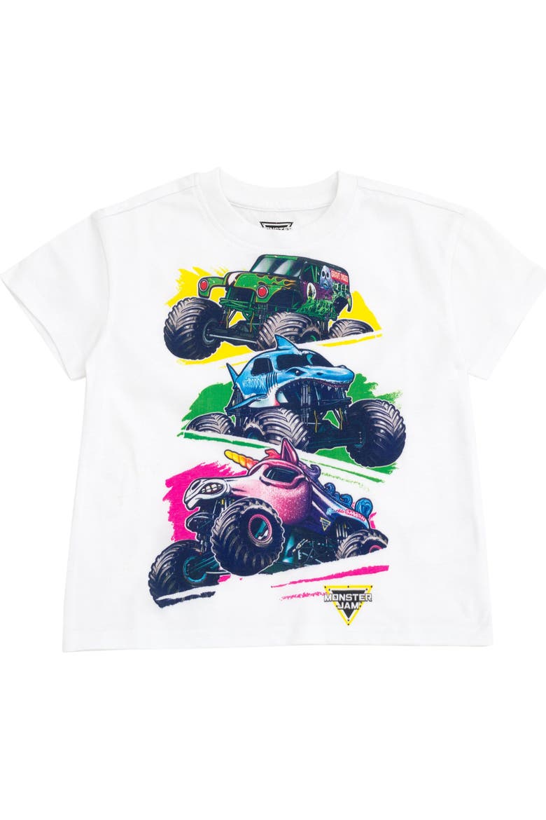 2-Piece T-Shirt and Bike Shorts Set, Alternate, color, White Hot Pink