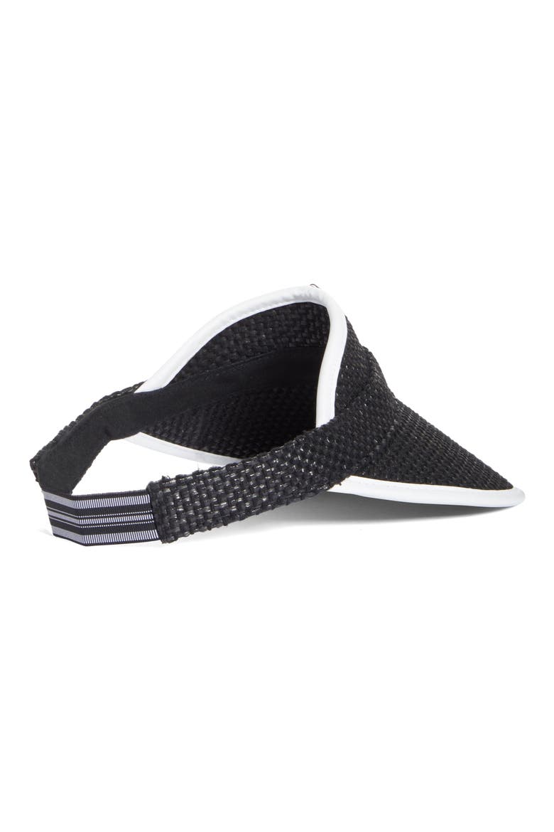 Straw Visor, Alternate, color, BLACK