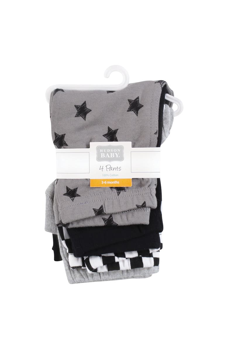 Hudson Baby Cotton Legwear for Every Body, Alternate, color, Black Gray Stars