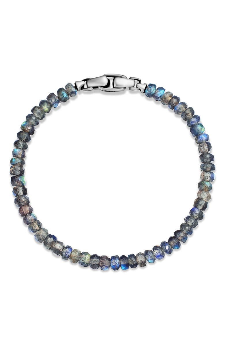 David Yurman Labradorite Beaded Bracelet, Alternate, color, Silver/ Labradorite