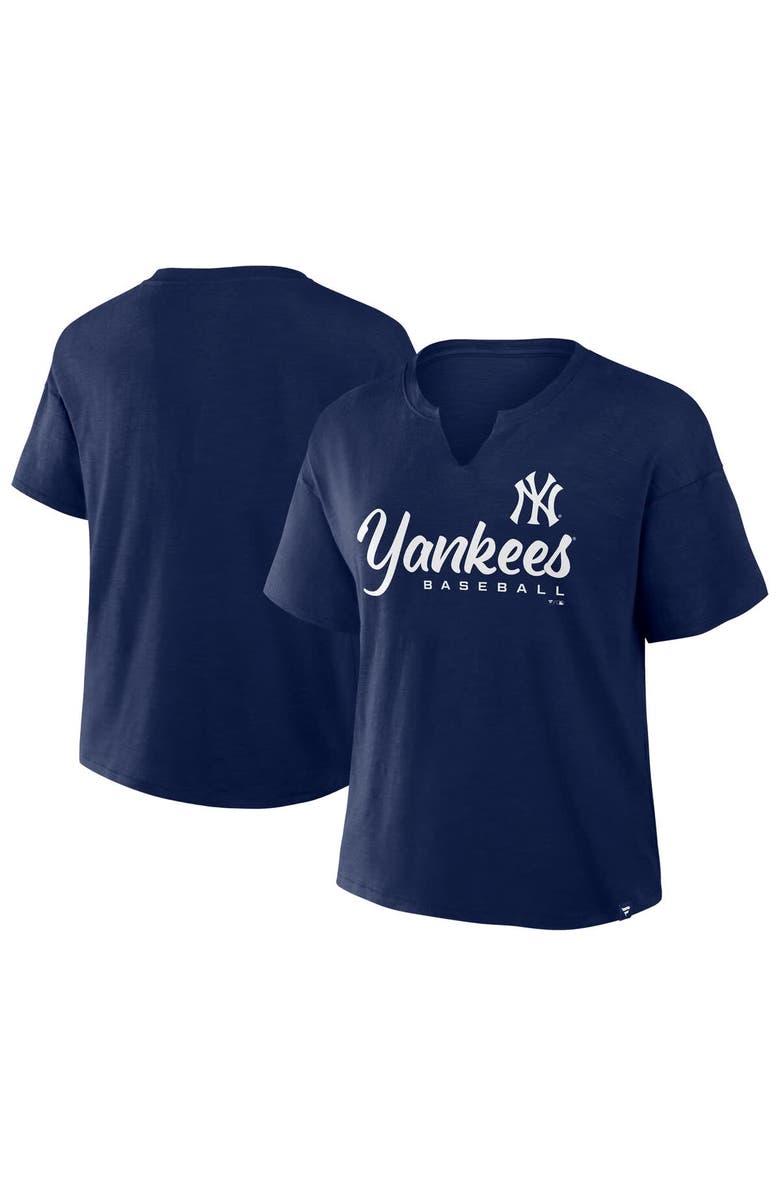 FANATICS Women's Fanatics Navy New York Yankees Fan Fave Stadium Slub T-Shirt, Alternate, color, 