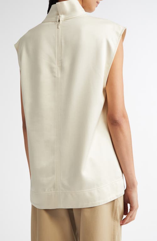 Shop Totême Toteme Funnel Neck Sleeveless Top In Ecru