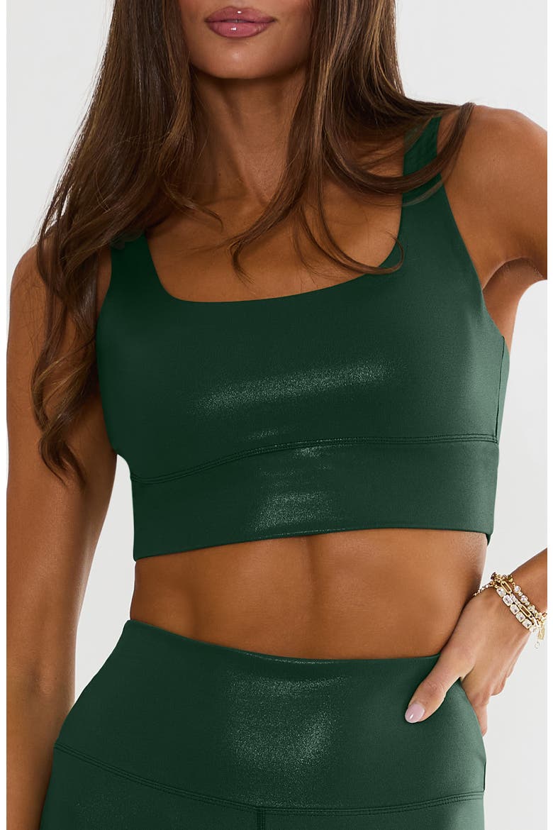 Leah Performance Crop Tank, Main, color, PINE SHINE
