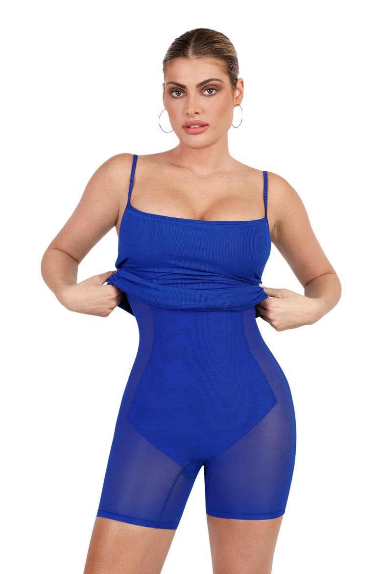 Shapewear Solid Modal Butt Lift Mini Slip Dress, Alternate, color, Royal Blue