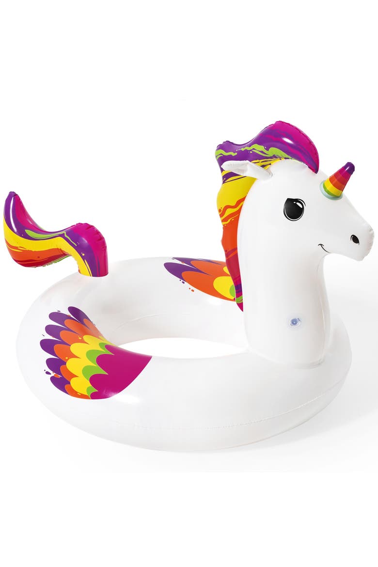 100% Fantasy Unicorn Swim Tube, Main, color, Multicolored