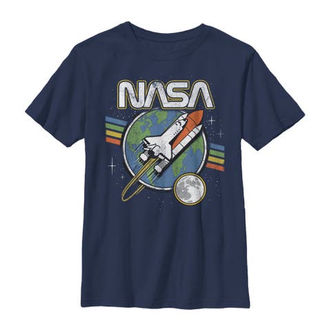 Boy's NASA Retro Rocket Launch  Graphic T-Shirt