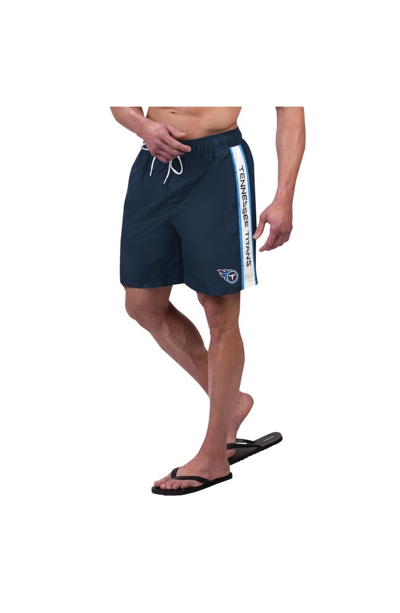 G-III SPORTS BY CARL BANKS Men's G-III Sports by Carl Banks Navy Tennessee Titans Streamline Volley Swim Shorts, Alternate, color, Navy