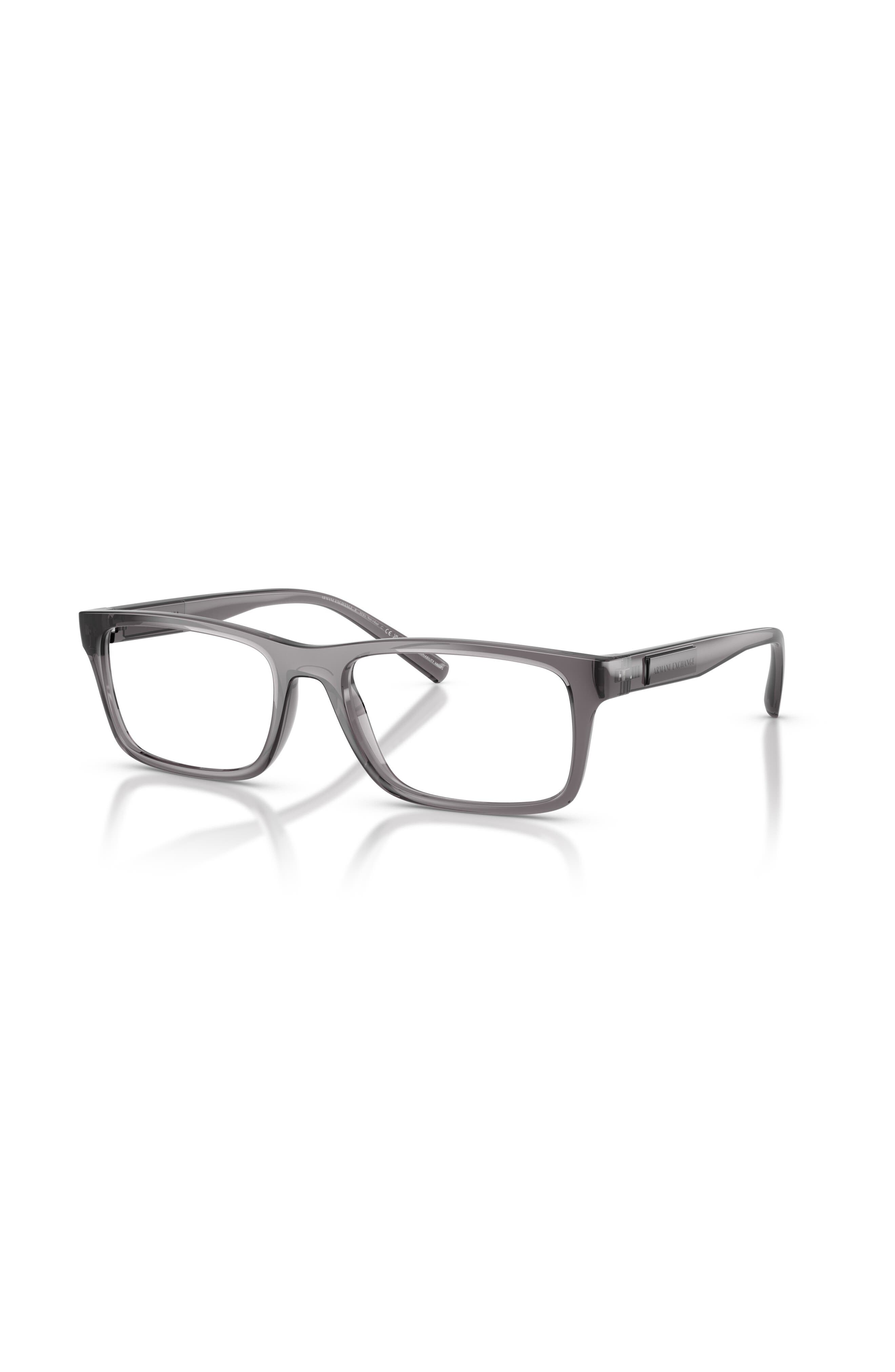 Armani Exchange 55mm Rectangle Optical Glasses In Brown