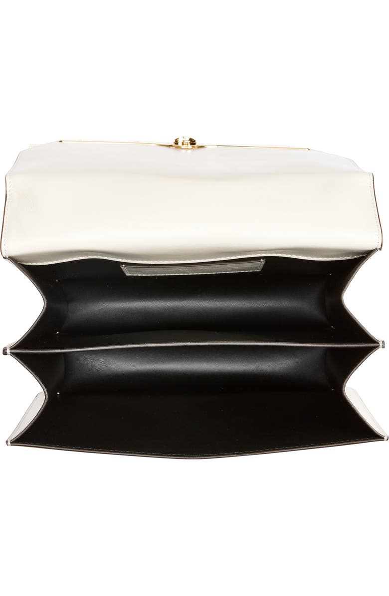 Victoria Beckham 202 Distressed Leather Shoulder Bag, Alternate, color, Ivory