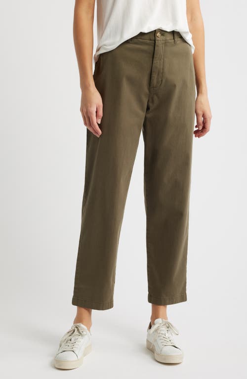 Shop Caslonr Caslon(r) Classic Ankle Tapered Stretch Twill Chinos In Olive Sarma