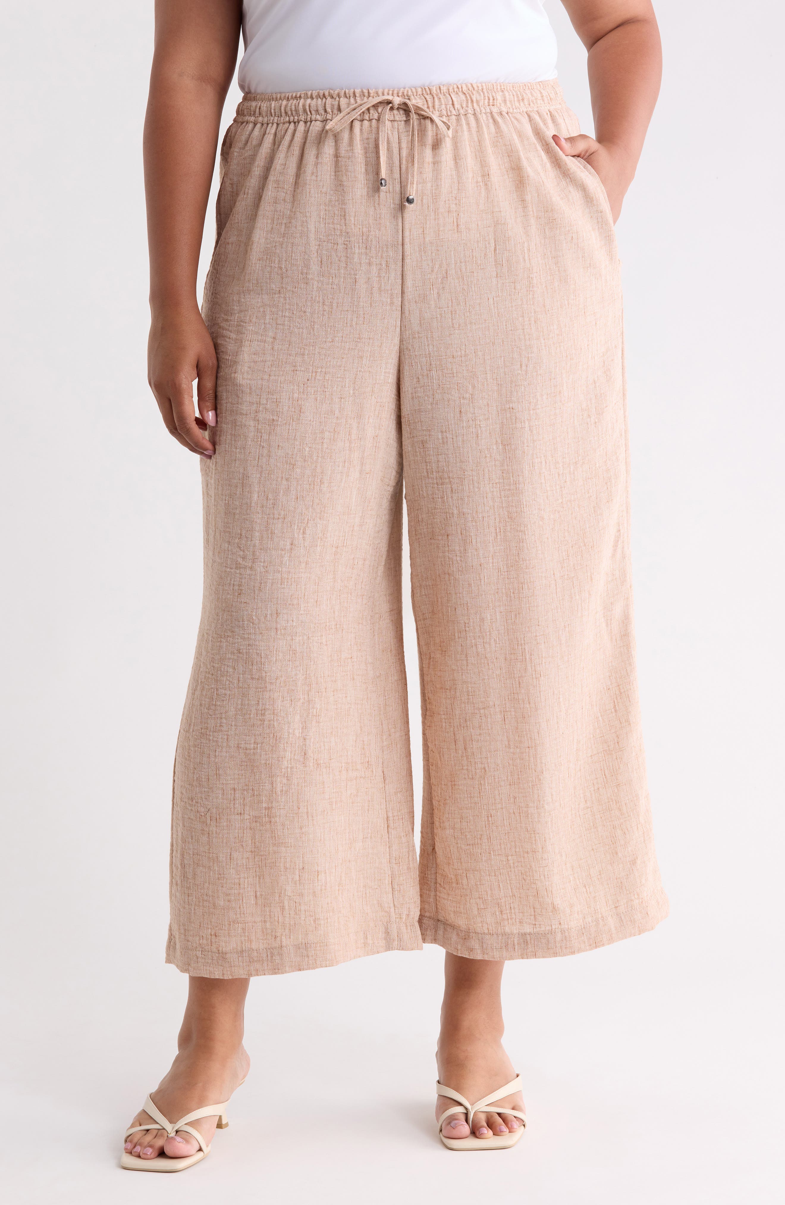 MAX STUDIO Crop Drawstring Pants