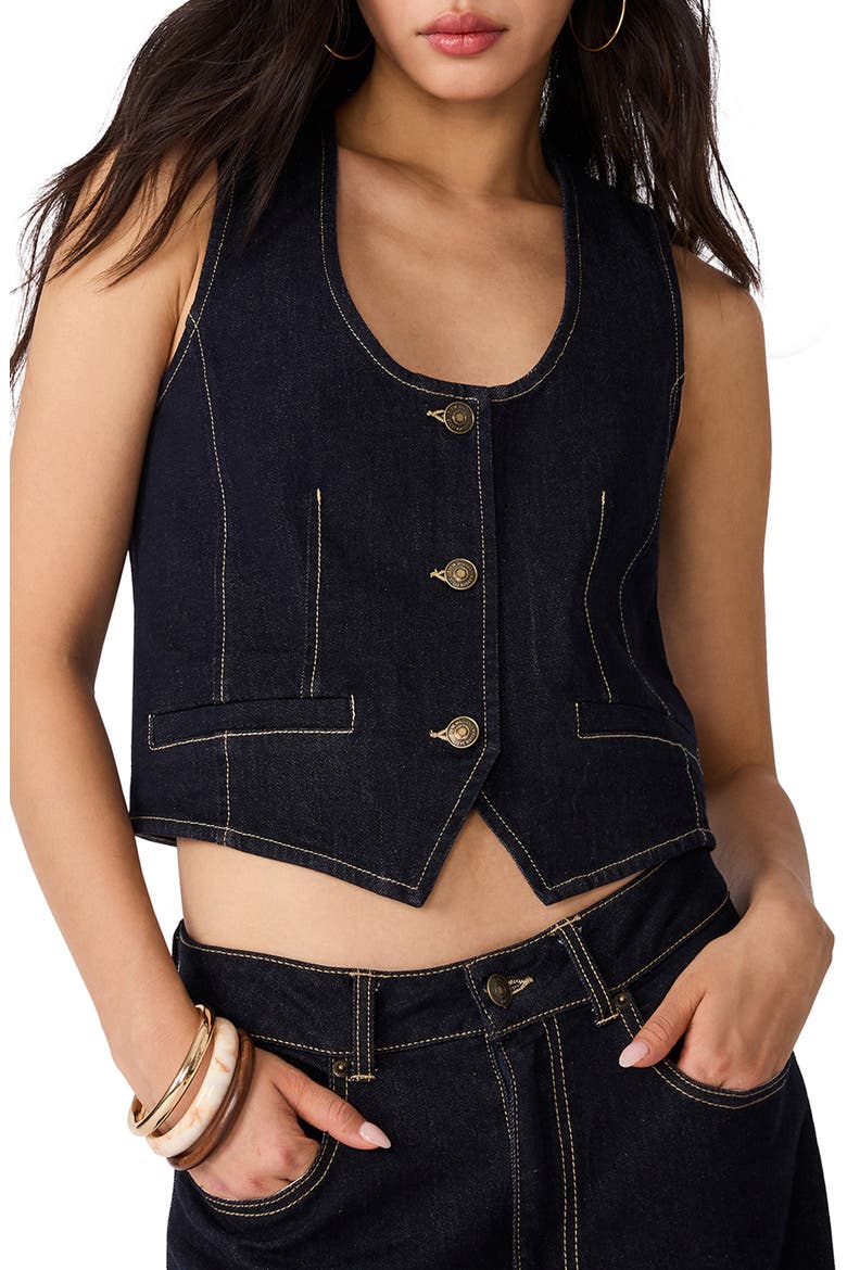 Fontana Denim Vest, Main, color, INDIGO HAZE