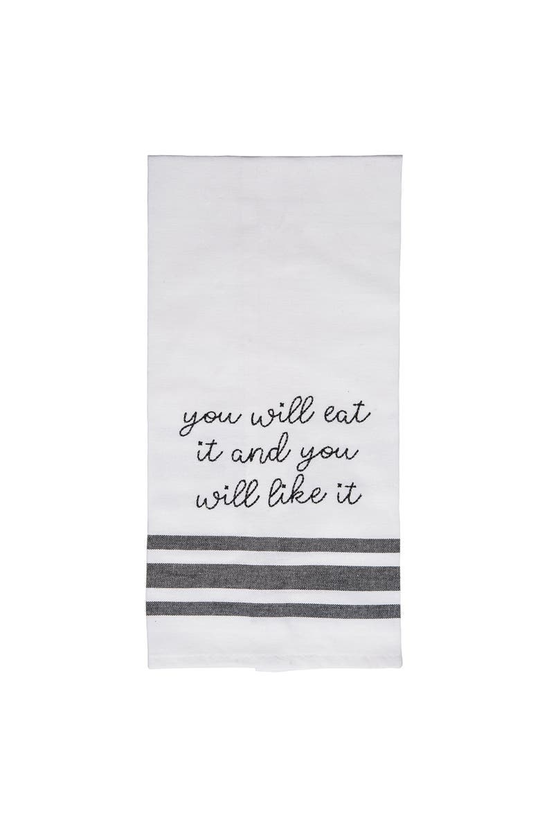 Totalee Gift You Will Eat It And Like It Tea Towel Cotton White, Main, color, White