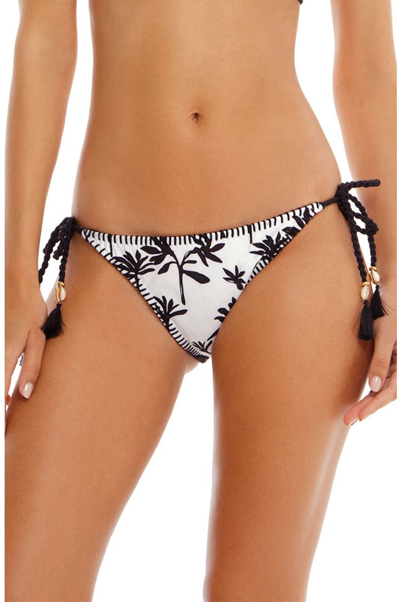 Embroidered Reversible Bikini Bottoms, Alternate, color, BLACK