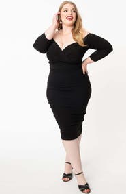 Unique Vintage Plus Size Shailene Pencil Dress