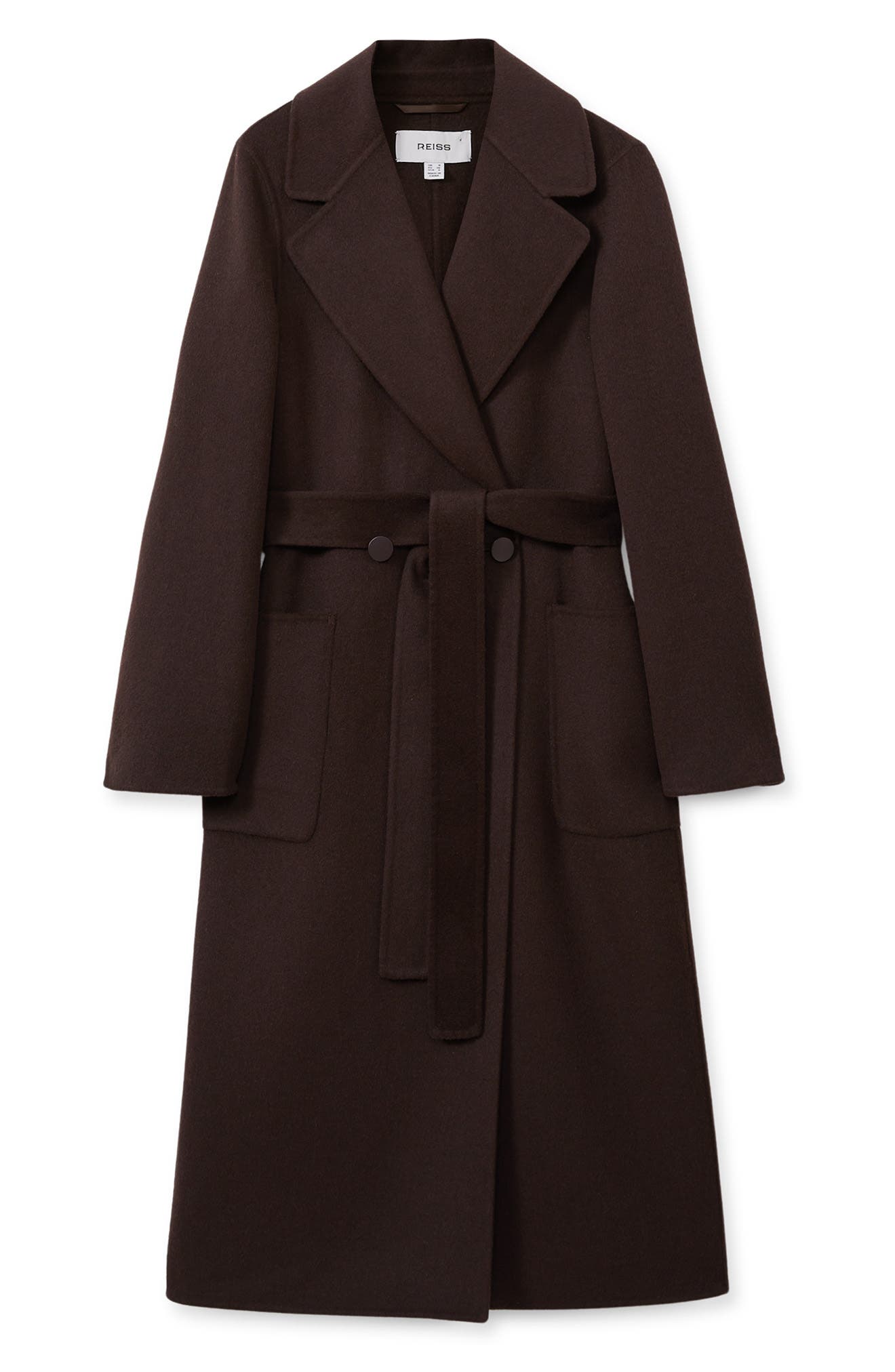Reiss Lucia Tie Waist Wool Blend Coat — фото 3