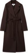 Reiss Lucia Tie Waist Wool Blend Coat