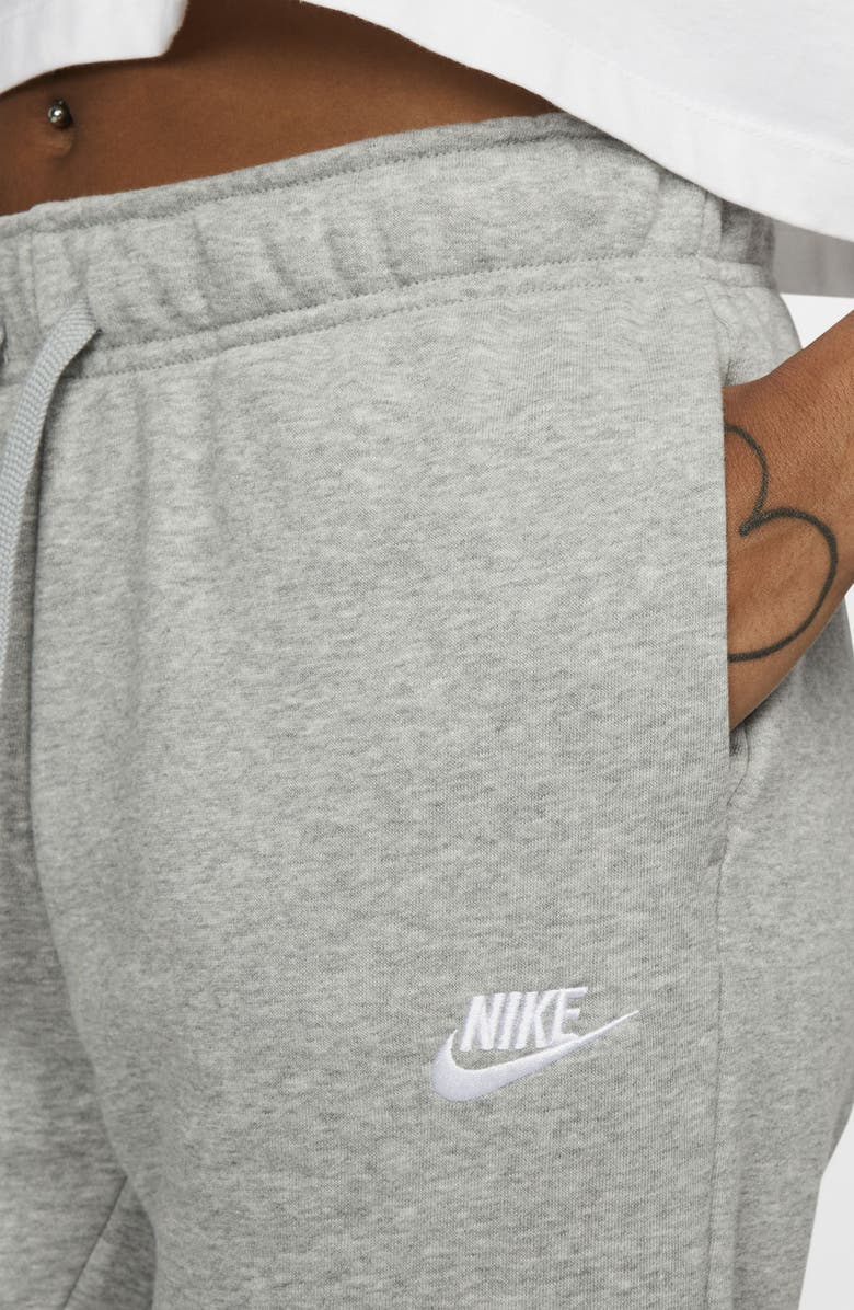 Nike Sportswear Club Fleece Joggers, Alternate, color, Dark Grey Heather/ White