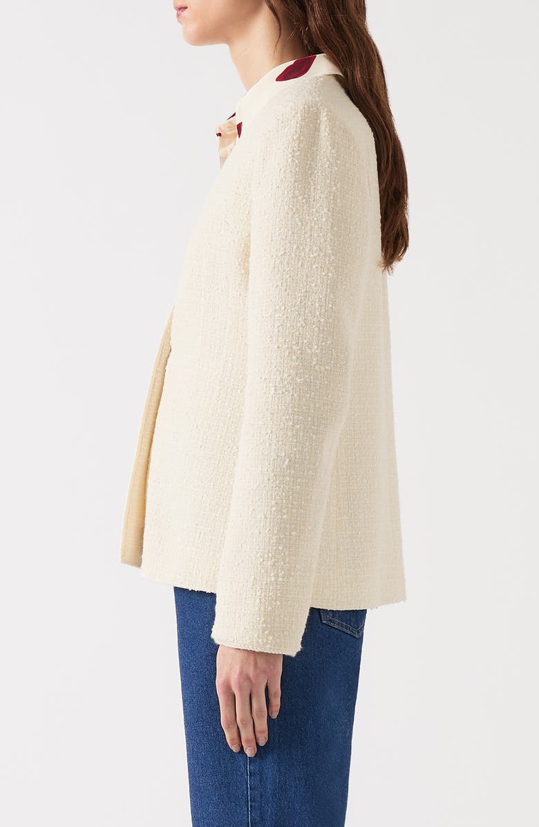 LK Bennett Chloe Tweed Jacket, Alternate, color, Ivory