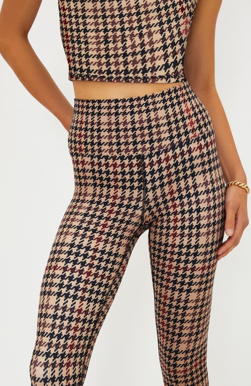 Beach Riot Yara Top In Midnight Houndstooth In Brown