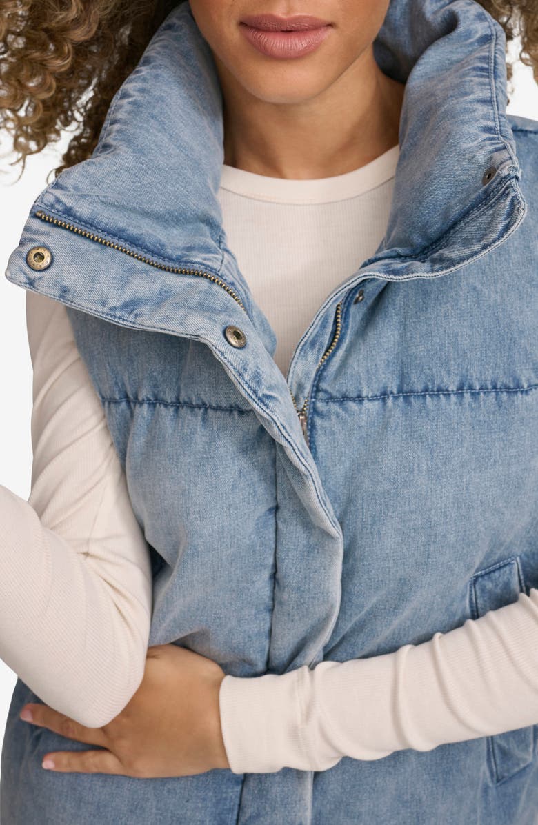 Levi's<sup>®</sup> Denim Puffer Vest, Alternate, color, Light Wash Denim