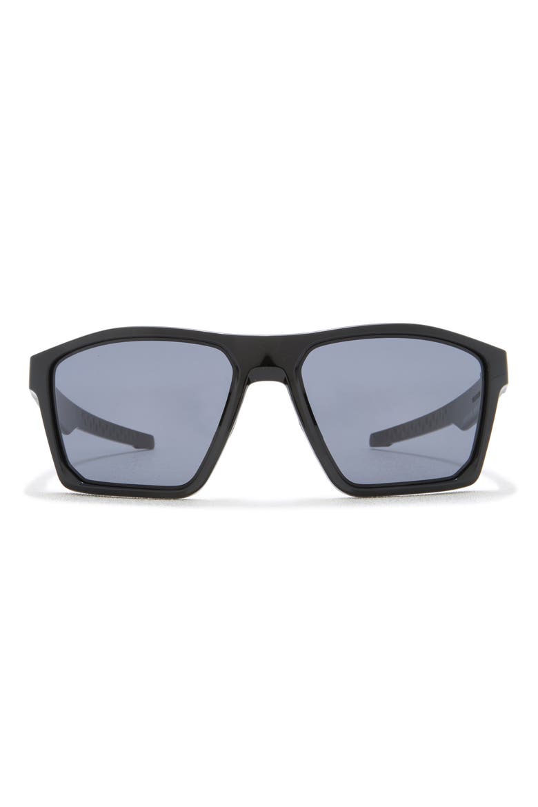 58mm Square Polarized Sunglasses, Main, color, BLACK