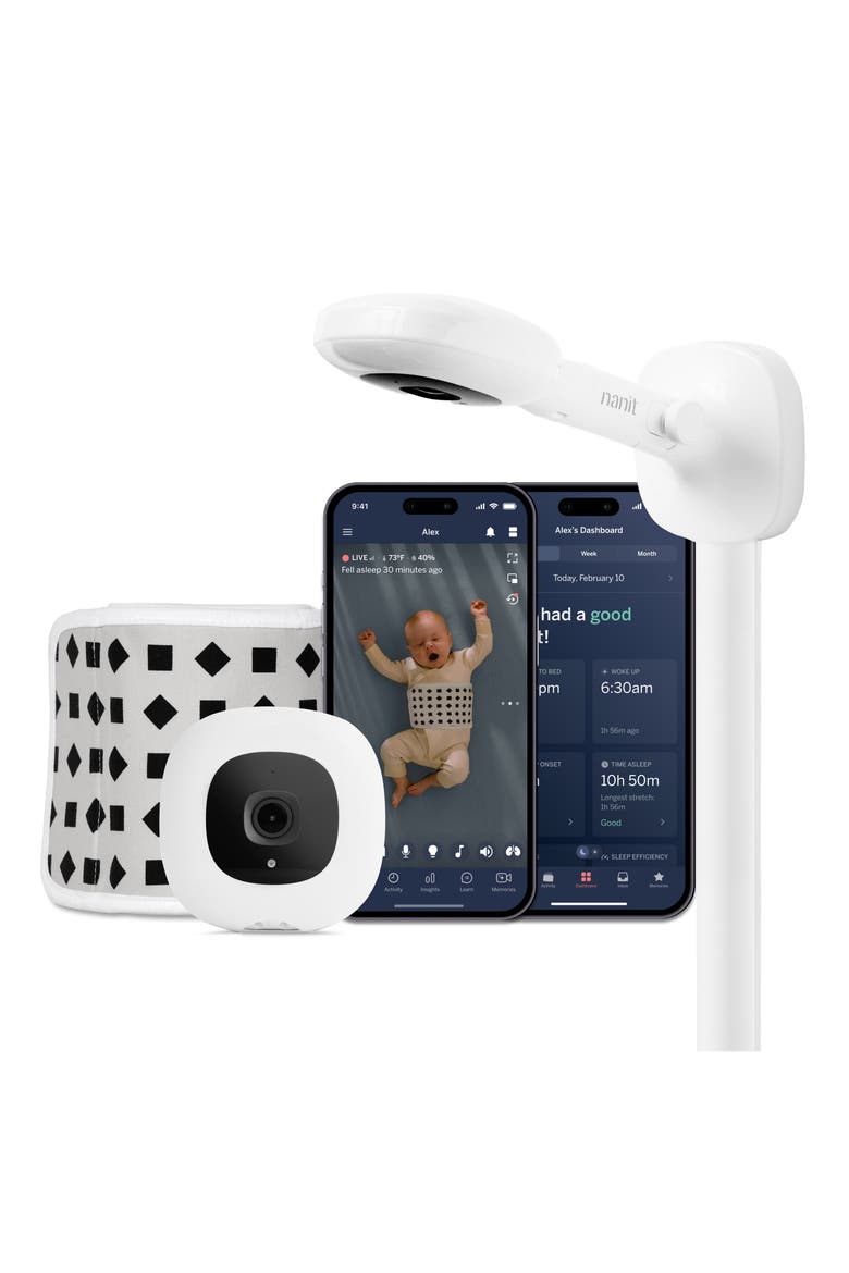 Pro Smart Baby Monitor & Wall Mount, Main, color, WHITE