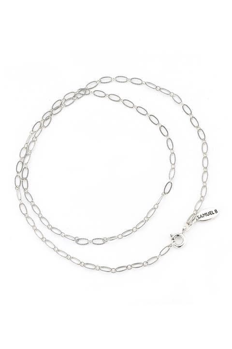 Sterling Silver Oval Link Necklace