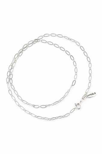 SAMUEL B. Sterling Silver Oval Link Necklace