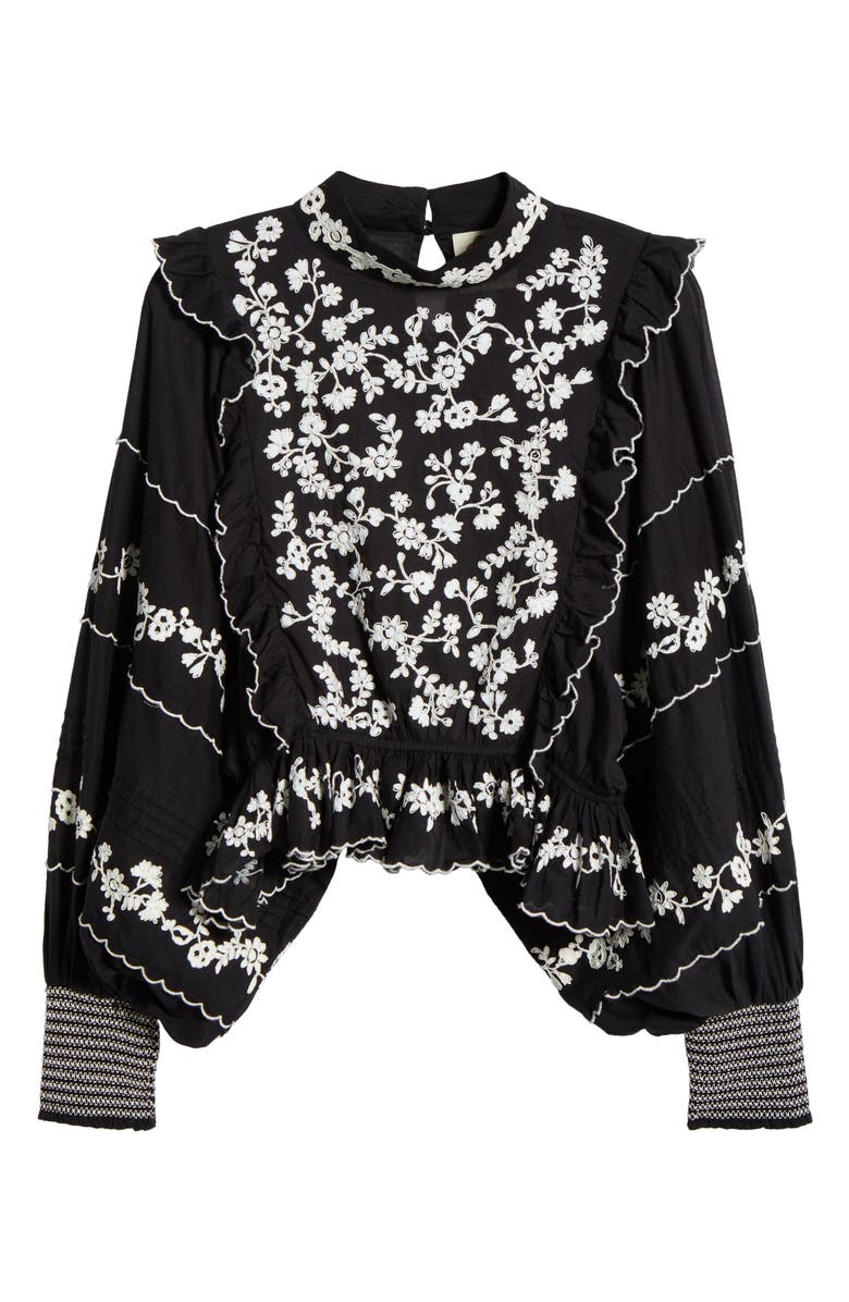 FARM Rio Embroidered Ruffle Top, Alternate, color, 