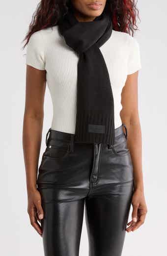 Logo Patch Knit Scarf
