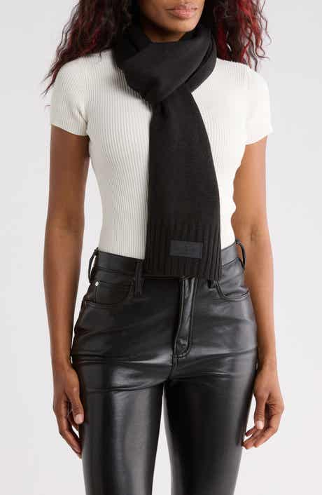 Logo Patch Knit Scarf
