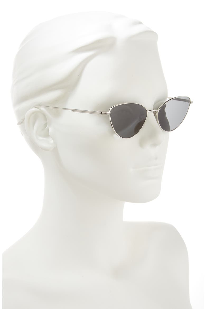 x KHAITE 1998C 56mm Cat Eye Sunglasses, Alternate, color, SILVER