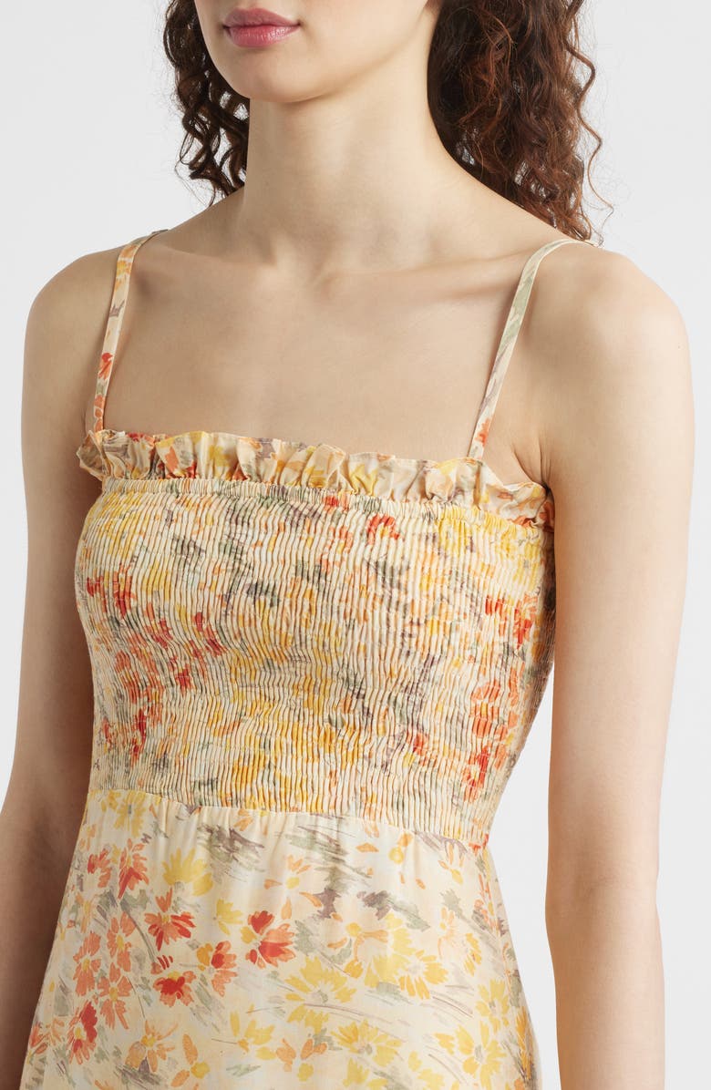 Faithfull the Brand Sorana Floral Sundress, Alternate, color, Adeline Floral - Yellow