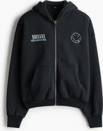 H&M Oversized Printed Hooded Jacket