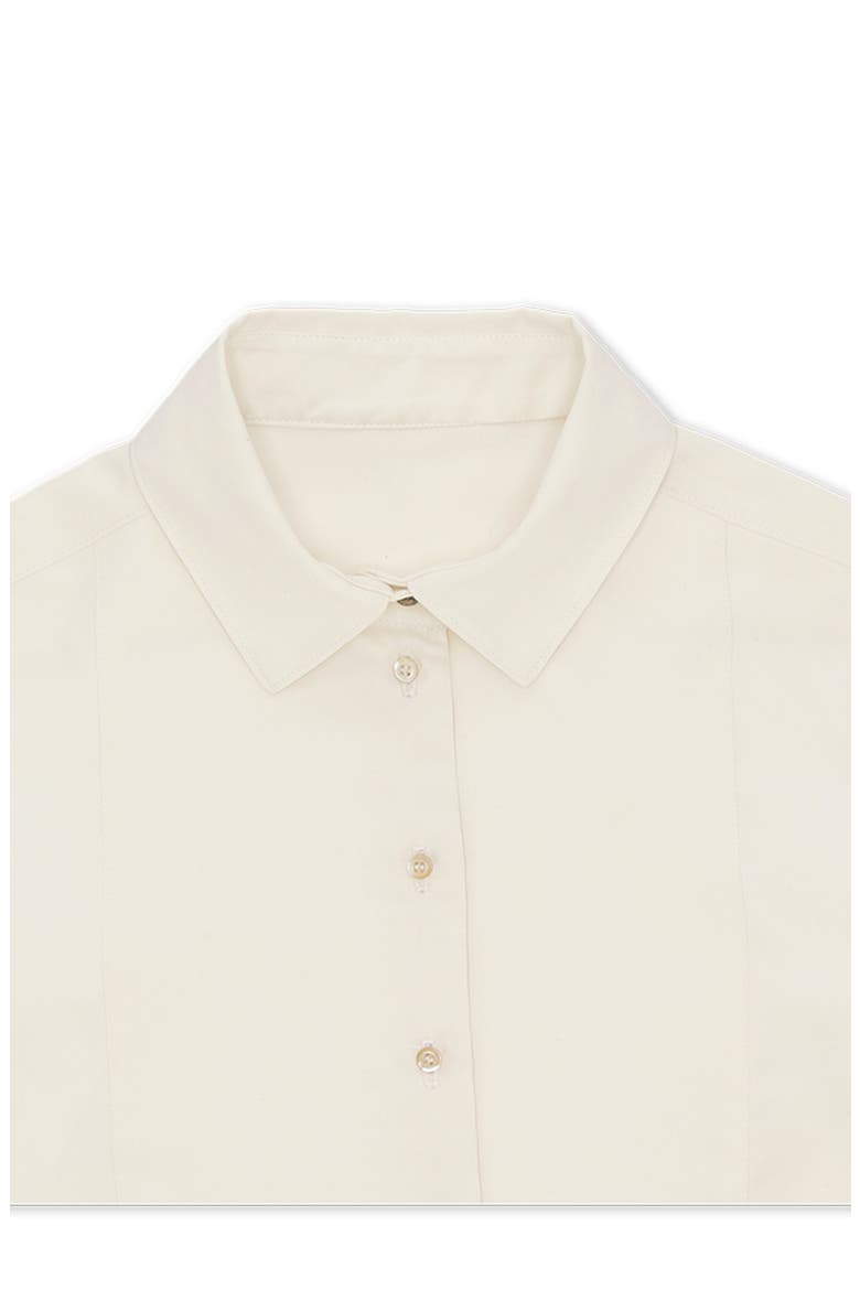 Silk Smoking Shirt, Alternate, color, Cream