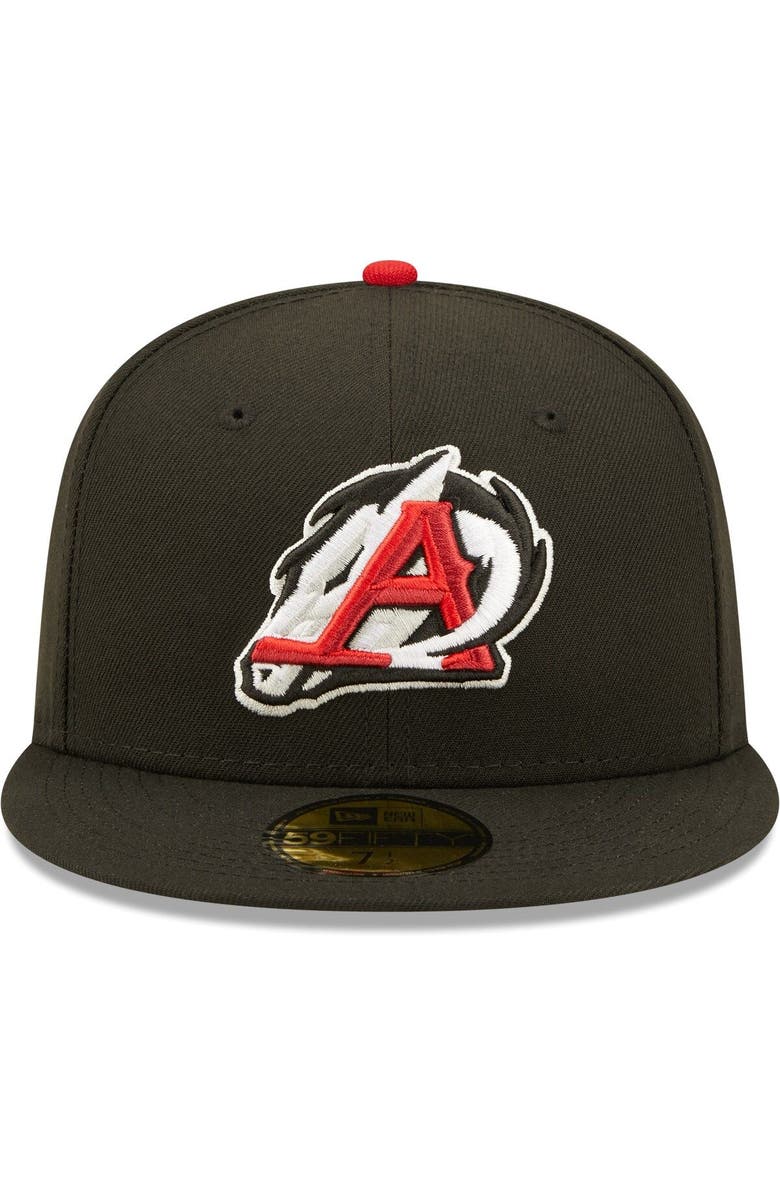 New Era Men's New Era Black Arkansas Travelers Authentic Collection Team Home 59FIFTY Fitted Hat, Alternate, color, 