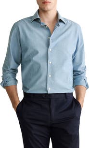 MANGO Slim Fit Cotton Button-Up Shirt