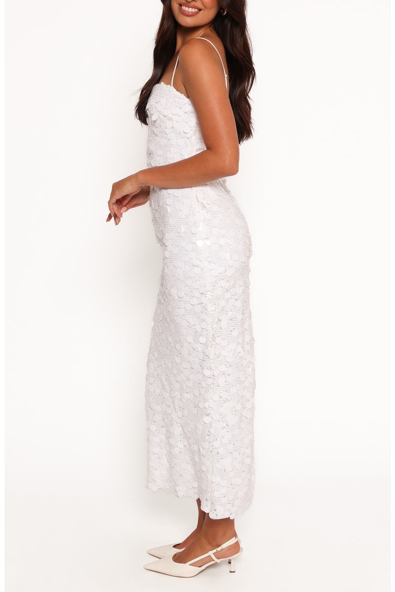 Letta Paillette Body-Con Cocktail Gown, Alternate, color, WHITE