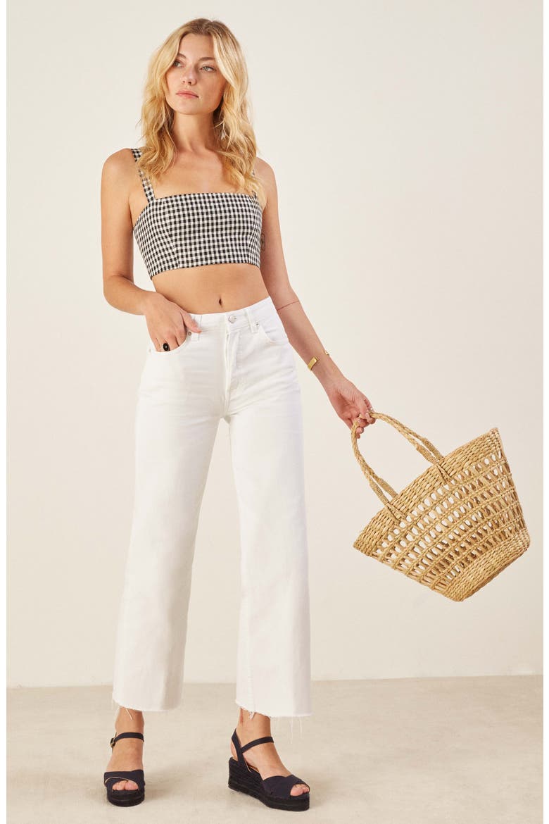 Fawcett High Waist Crop Jeans, Alternate, color, WHITE