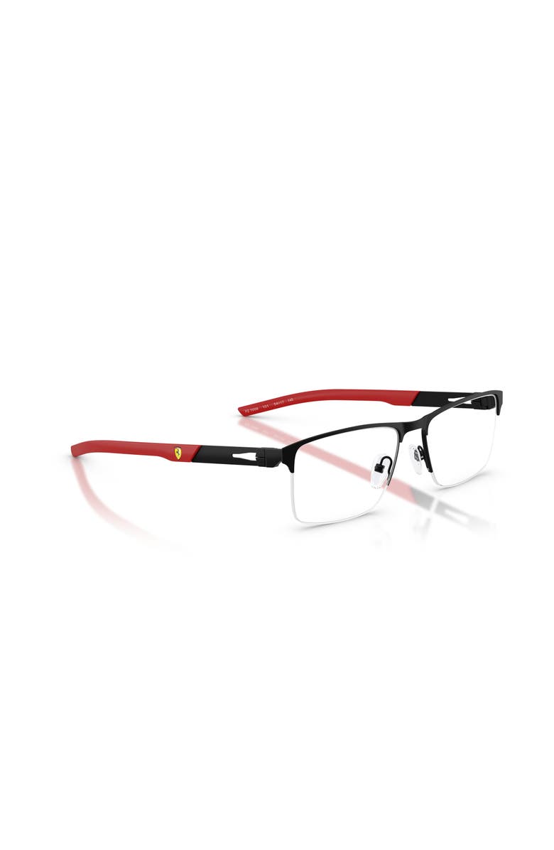 Scuderia Ferrari 54mm Rectangle optical glasses, Alternate, color, Black